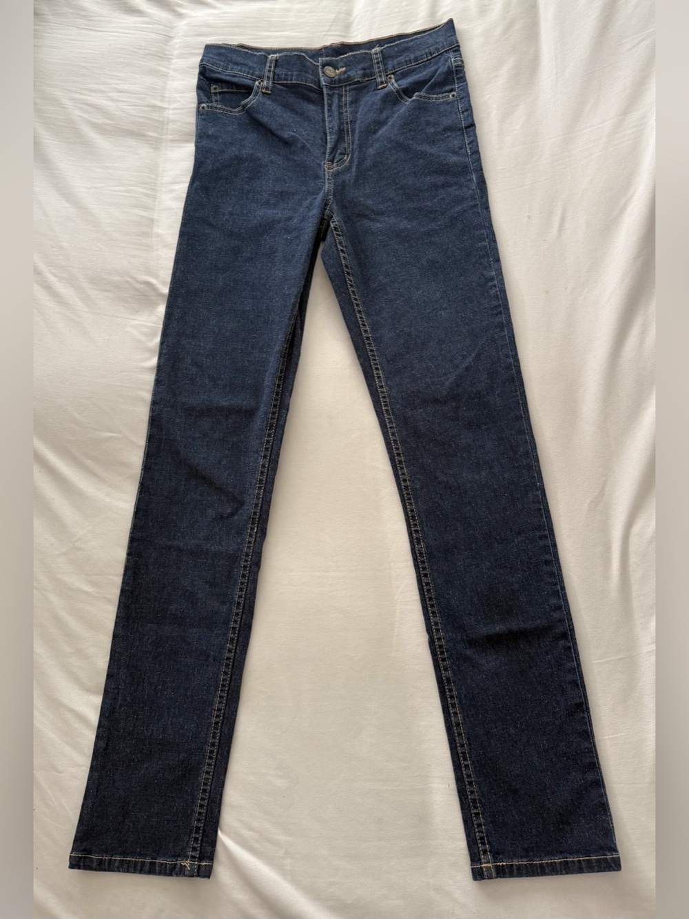 Cheap Monday Dark Wash Unisex Skinny Jeans Size 28x30 Original Skull Patch Y2K